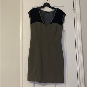 Dark green and black dress